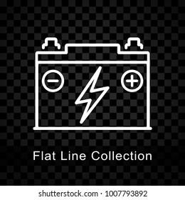 Illustration of battery icon on checkered background