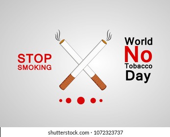 Illustration of bckground for World No Tobacco Day
