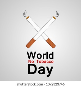 Illustration of bckground for World No Tobacco Day