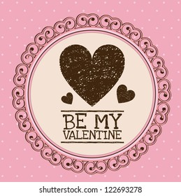 Illustration be my valentine. Valentines day celebration, vector illustration