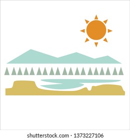 illustration of beach