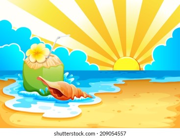 Illustration of a beach