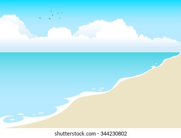 Illustration of a beach