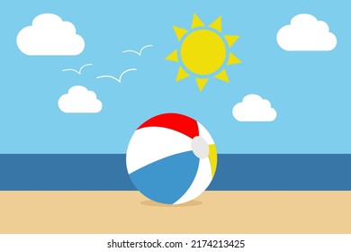 Illustration of a beach ball 
