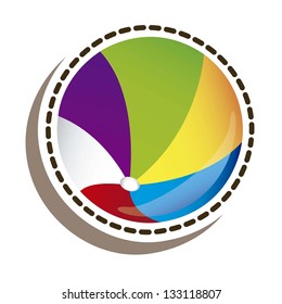illustration of beach ball, colorful beach ball, vector illustration