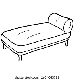 Illustration of a beach chair isolated on transparent background