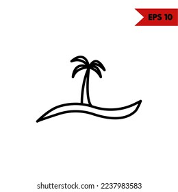 Illustration of beach line icon