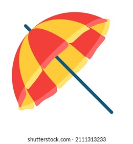 Illustration of beach parasol. Summer image for holiday or vacation.