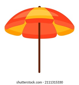 Illustration of beach parasol. Summer image for holiday or vacation.