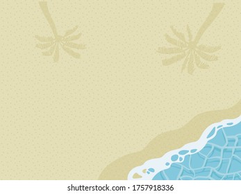 
Illustration of beach and sea