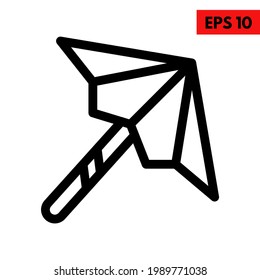 Illustration of beach umbrella icon