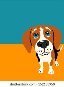 Ilustración de un perro de Beagle