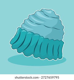 Ilustração de um chapéu de gorro para o chapéu de inverno em um estilo de desenho animado bonito