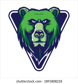 ilustración del oso con líneas de sombra detalladas con vector de geometría sagrada en el fondo
