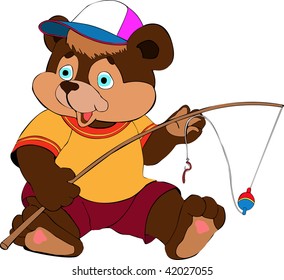 Illustration of the bear fisherman