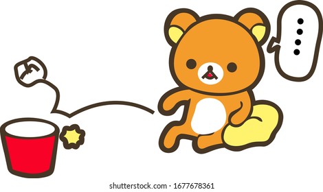 illustration of bear flat icon