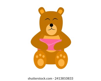illustration of a bear icon on a white background