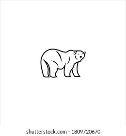 Ilustración de un icono de oso utilizando líneas.