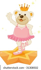 ilustración de oso en blanco