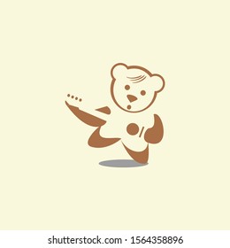 illustration of a bear playing guitar 