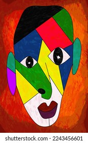 illustration of a beautiful African inspired digital painting