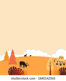 illustration of a beautiful autumn
