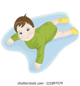 Illustration of a beautiful baby smiling