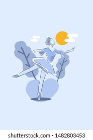 Illustration of beautiful ballet dance vector