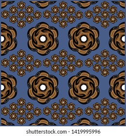 Illustration Beautiful Batik Pattern of Indonesian.