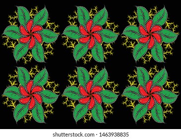 Illustration Beautiful Batik Pattern of Indonesian