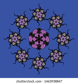 Illustration Beautiful Batik Pattern of Indonesian