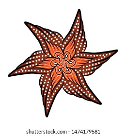 Illustration Beautiful Batik Pattern of Indonesian