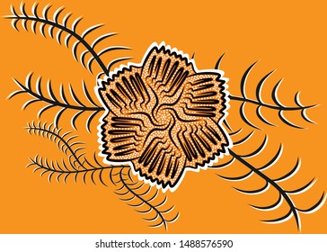 Illustration Beautiful Batik Pattern of Indonesian
