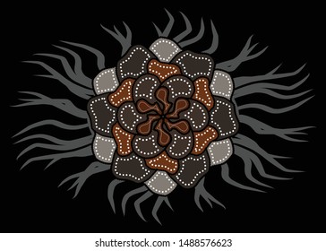 Illustration Beautiful Batik Pattern of Indonesian