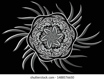 Illustration Beautiful Batik Pattern of Indonesian