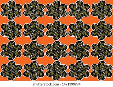 Illustration Beautiful Batik Pattern of Indonesian
