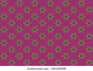 Illustration Beautiful Batik Pattern of Indonesian