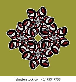 Illustration Beautiful Batik Pattern of Indonesian