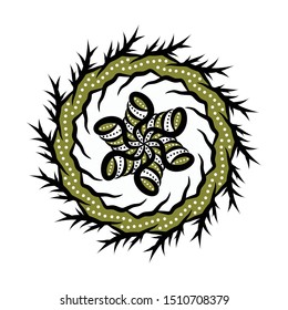 Illustration Beautiful Batik Pattern of Indonesian