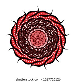 Illustration Beautiful Batik Pattern of Indonesian