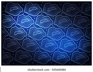 Illustration of Beautiful Blue Vintage Texture Wallpaper Background with Tree Rings Pattern for Add Content or Picture.
