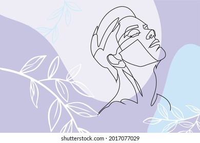 illustration of a beautiful boy in the garden to create illustrations