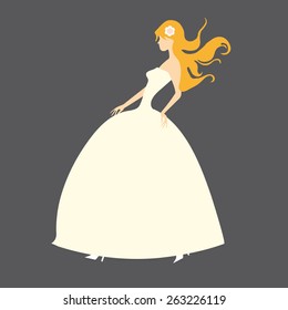 Illustration of a beautiful bride