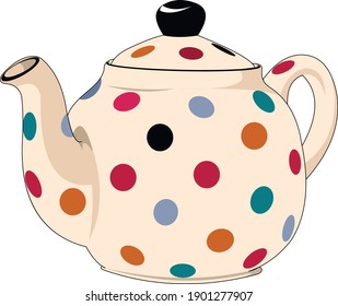 illustration of beautiful ceramic teapot vector