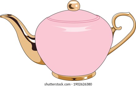 ilustración de hermoso vector de tetera cerámica
