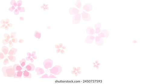 It is an illustration of a beautiful cherry blossom.  Heart Fly Card. Tree Mother Poster. 