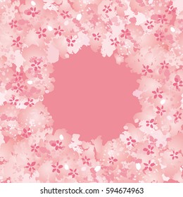 Illustration of a beautiful cherry branch