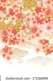 Illustration of beautiful cherry tree (sakura)