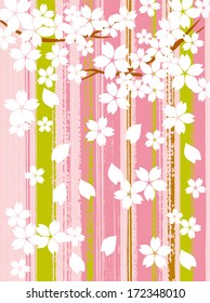 Illustration of beautiful cherry tree (sakura)