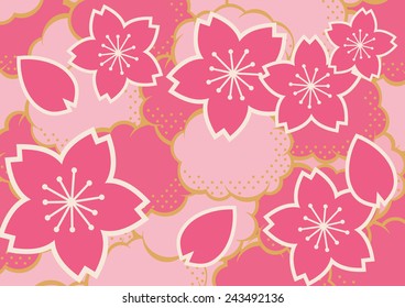 Illustration of beautiful cherry tree sakura
